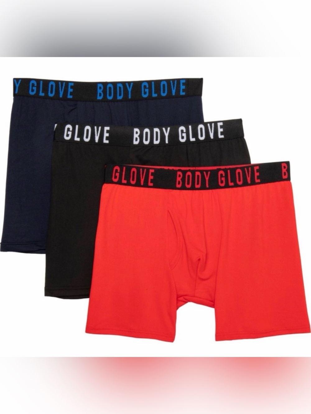 NWT Body Glove Men’s Performance Boxer Briefs 3 Pack Athletic Dry Fit Underwear